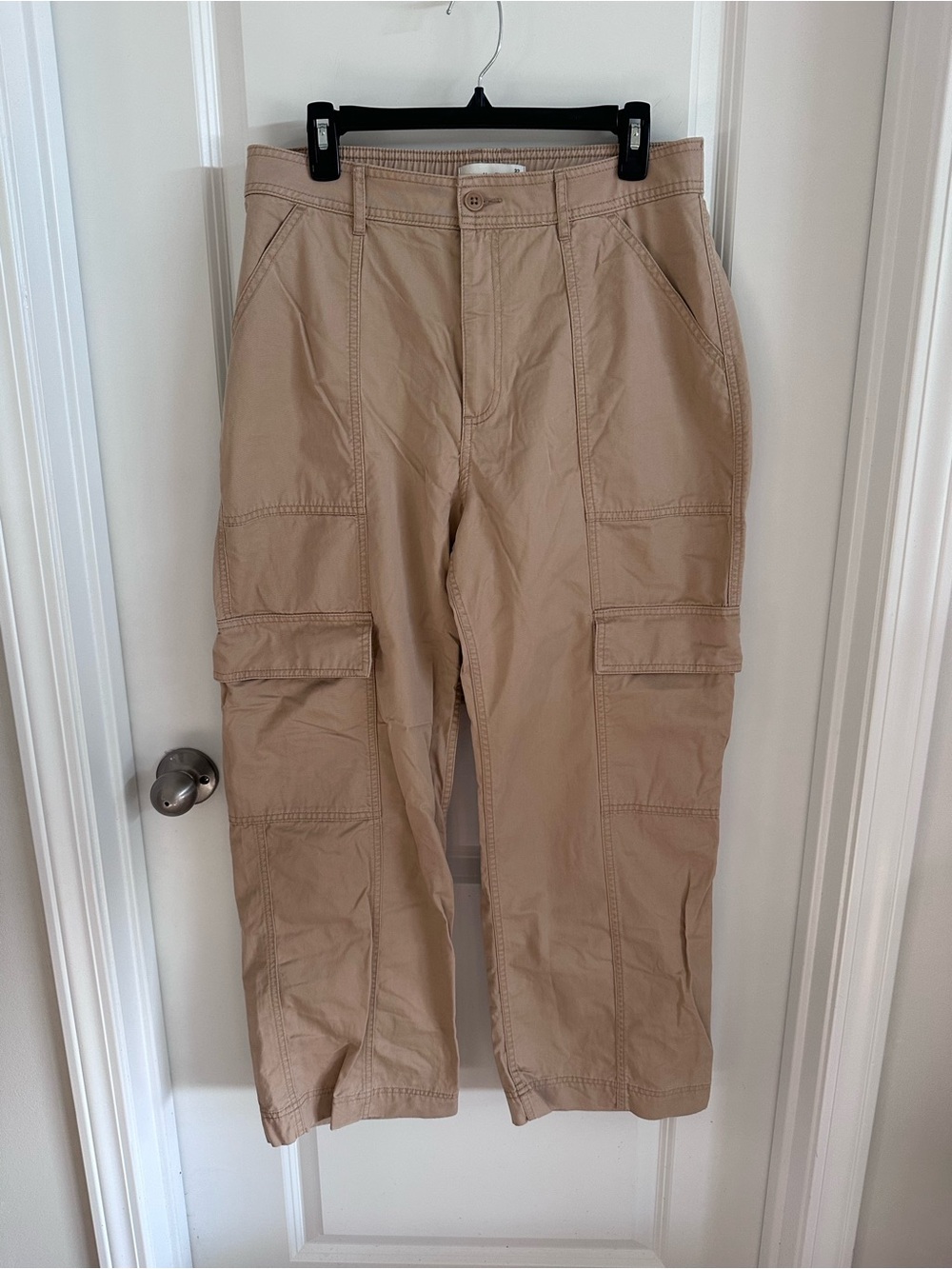 Abercrombie & Fitch Beige Straight Leg Cargo Pants
